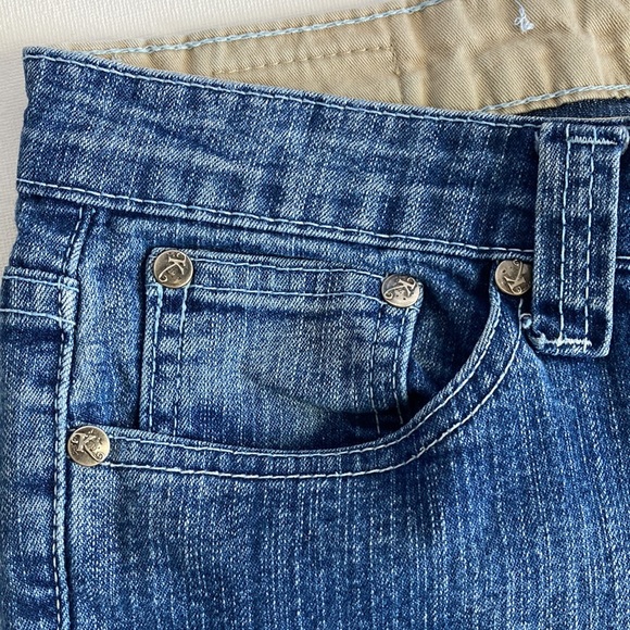 Java Jeans Bermuda Denim Embellished Shorts Size 7 - Picture 4 of 11